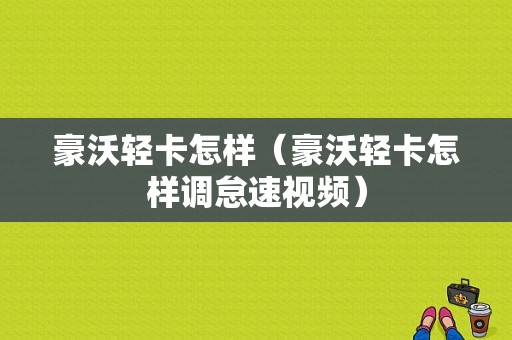 豪沃轻卡怎样（豪沃轻卡怎样调怠速视频）