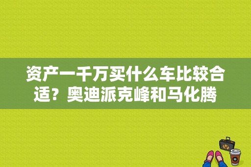 资产一千万买什么车比较合适？奥迪派克峰和马化腾-图1