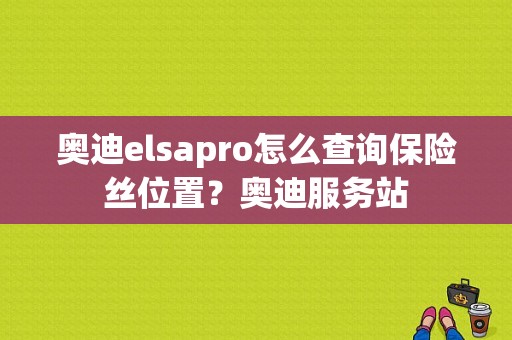 奥迪elsapro怎么查询保险丝位置？奥迪服务站