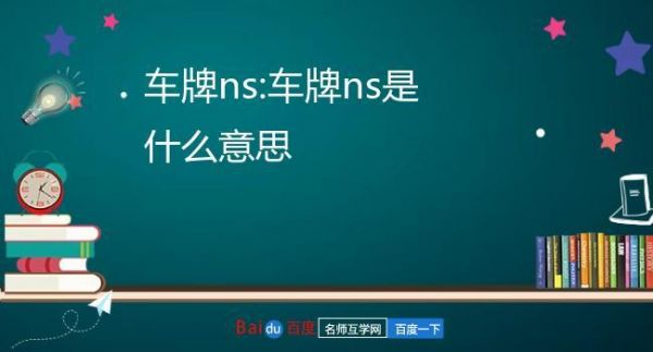 ns车牌开头是什么意思（ns开头的车牌是哪里的）